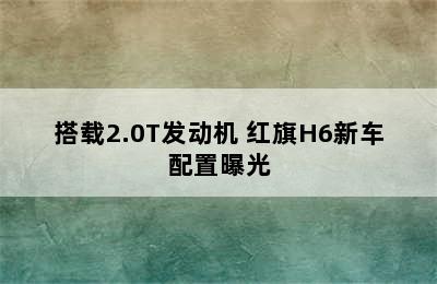 搭载2.0T发动机 红旗H6新车配置曝光